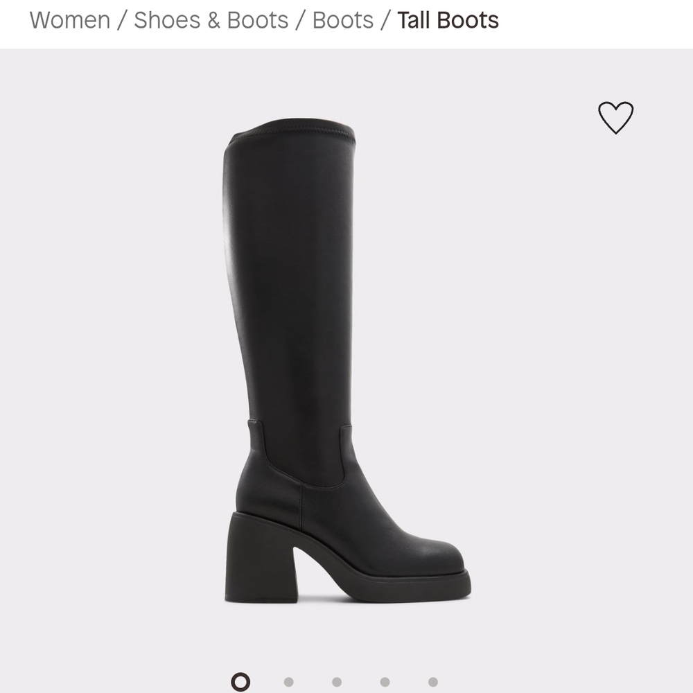 Aldo Black Platform Tall Boots